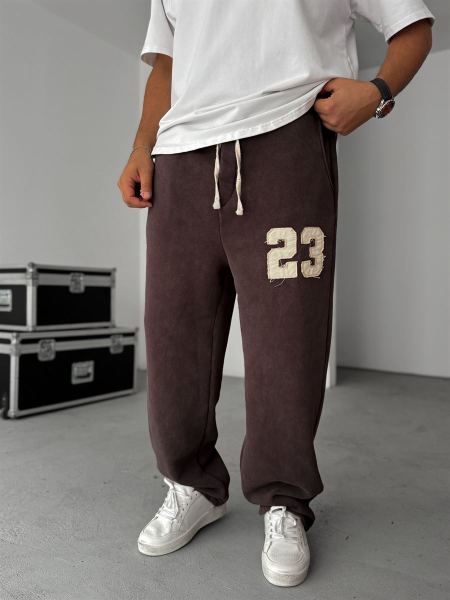 23 Patched Washed Fleece-Lined Sweatpants