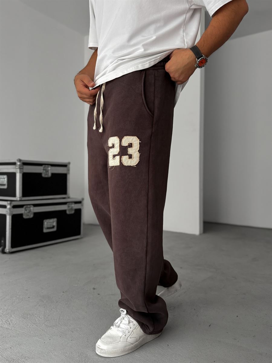 23 Patched Washed Fleece-Lined Sweatpants