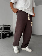23 Patched Washed Fleece-Lined Sweatpants