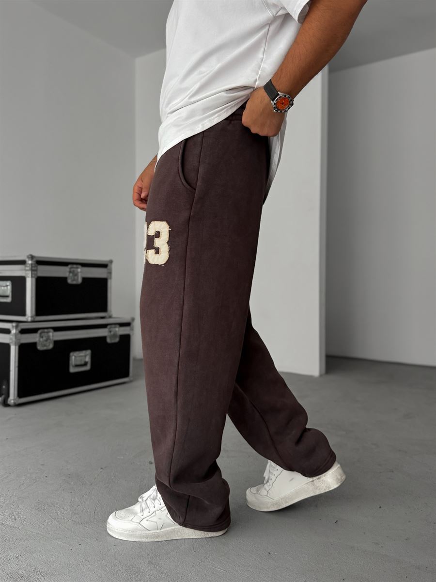 23 Patched Washed Fleece-Lined Sweatpants