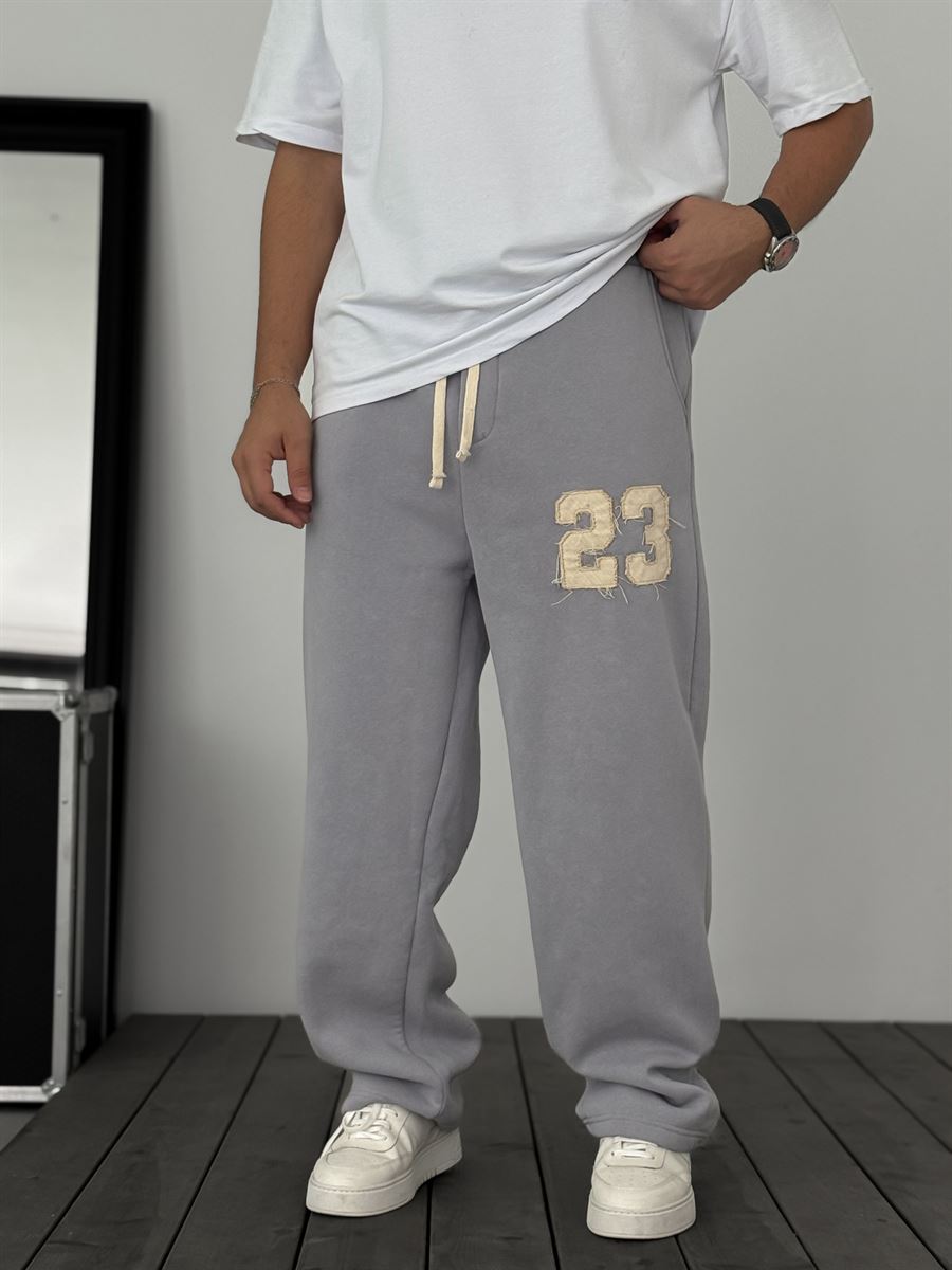 23 Patched Washed Fleece-Lined Sweatpants