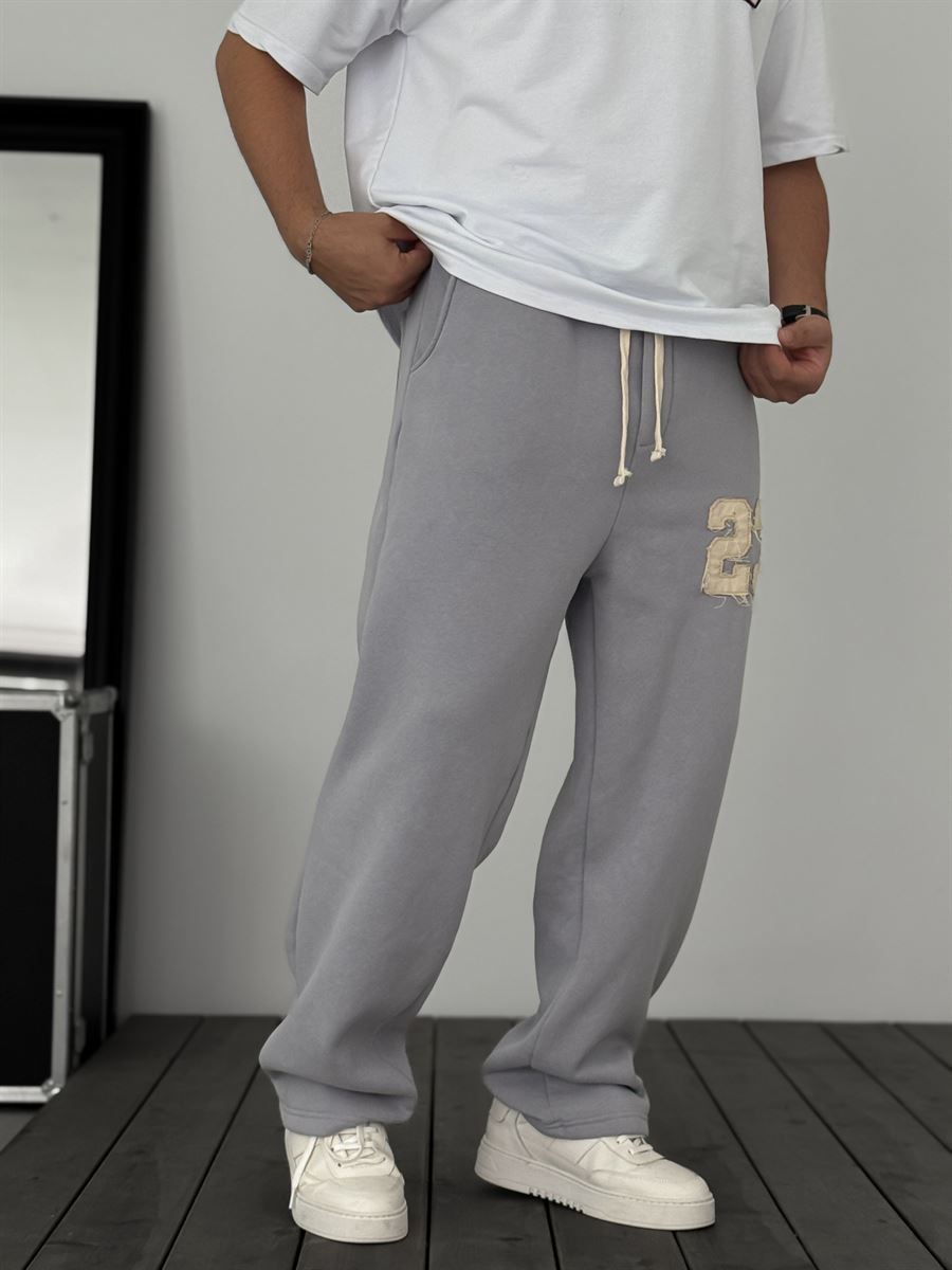 23 Patched Washed Fleece-Lined Sweatpants