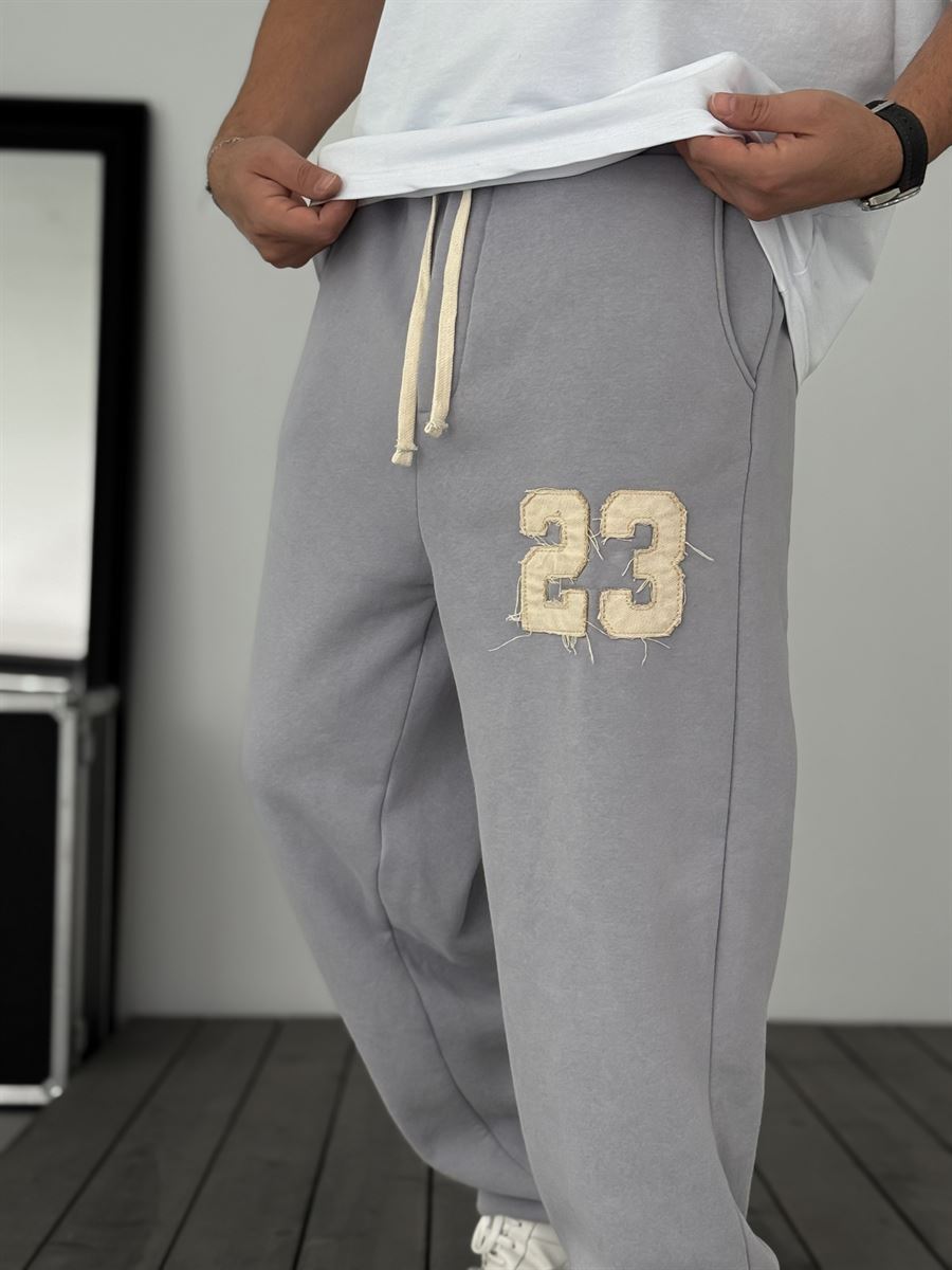 23 Patched Washed Fleece-Lined Sweatpants