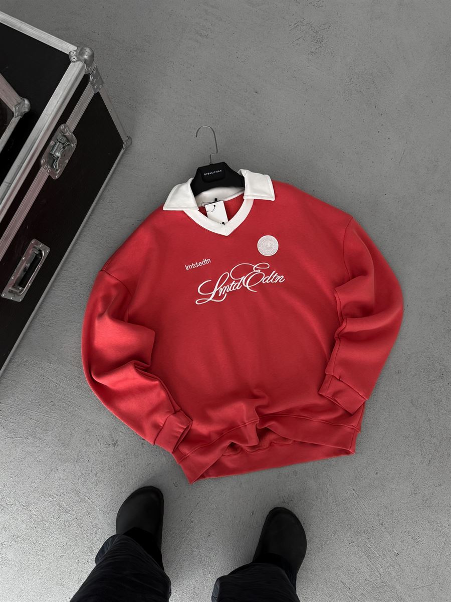 V-Neck Limited Embroidered Sweatshirt