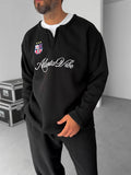 V-Neck Atlanta Embroidered Sweatshirt