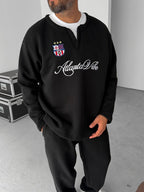 V-Neck Atlanta Embroidered Sweatshirt