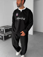 V-Neck Atlanta Embroidered Sweatshirt