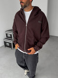 Waffle Zipped Hooded Sweatshirt