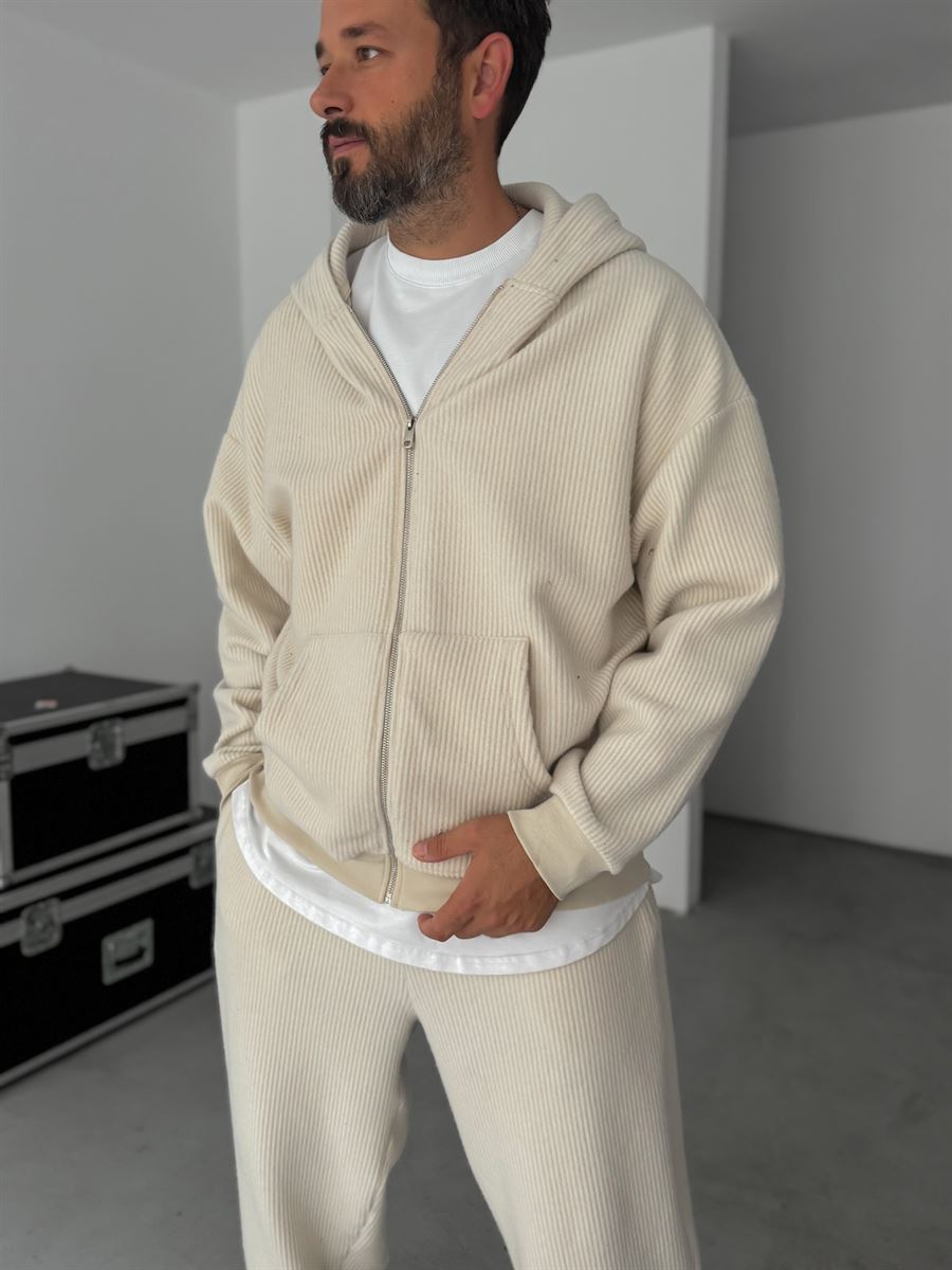 Jacquard Hooded Sweatshirt