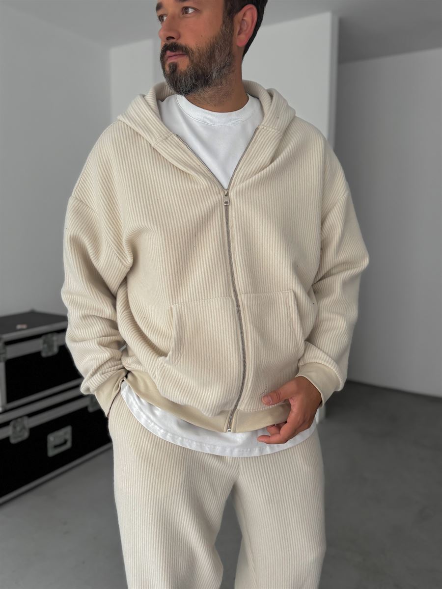 Jacquard Hooded Sweatshirt