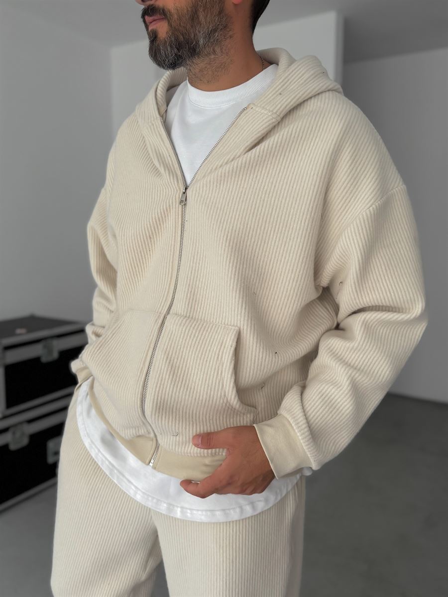 Jacquard Hooded Sweatshirt