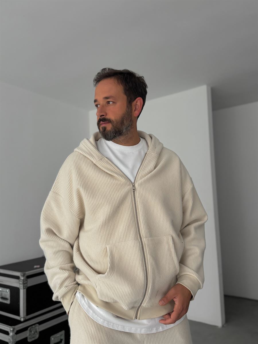 Jacquard Hooded Sweatshirt