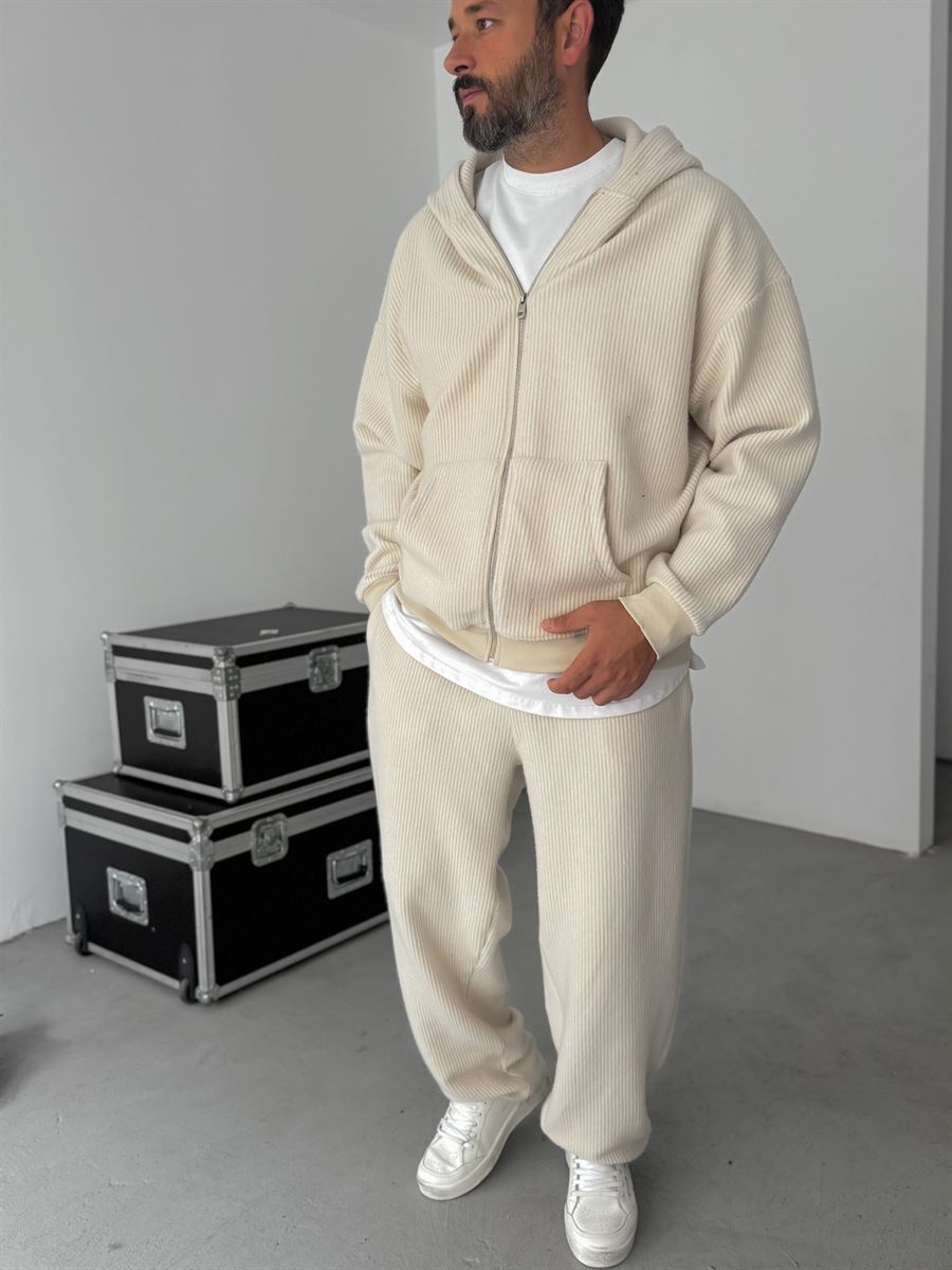 Jacquard Hooded Sweatshirt