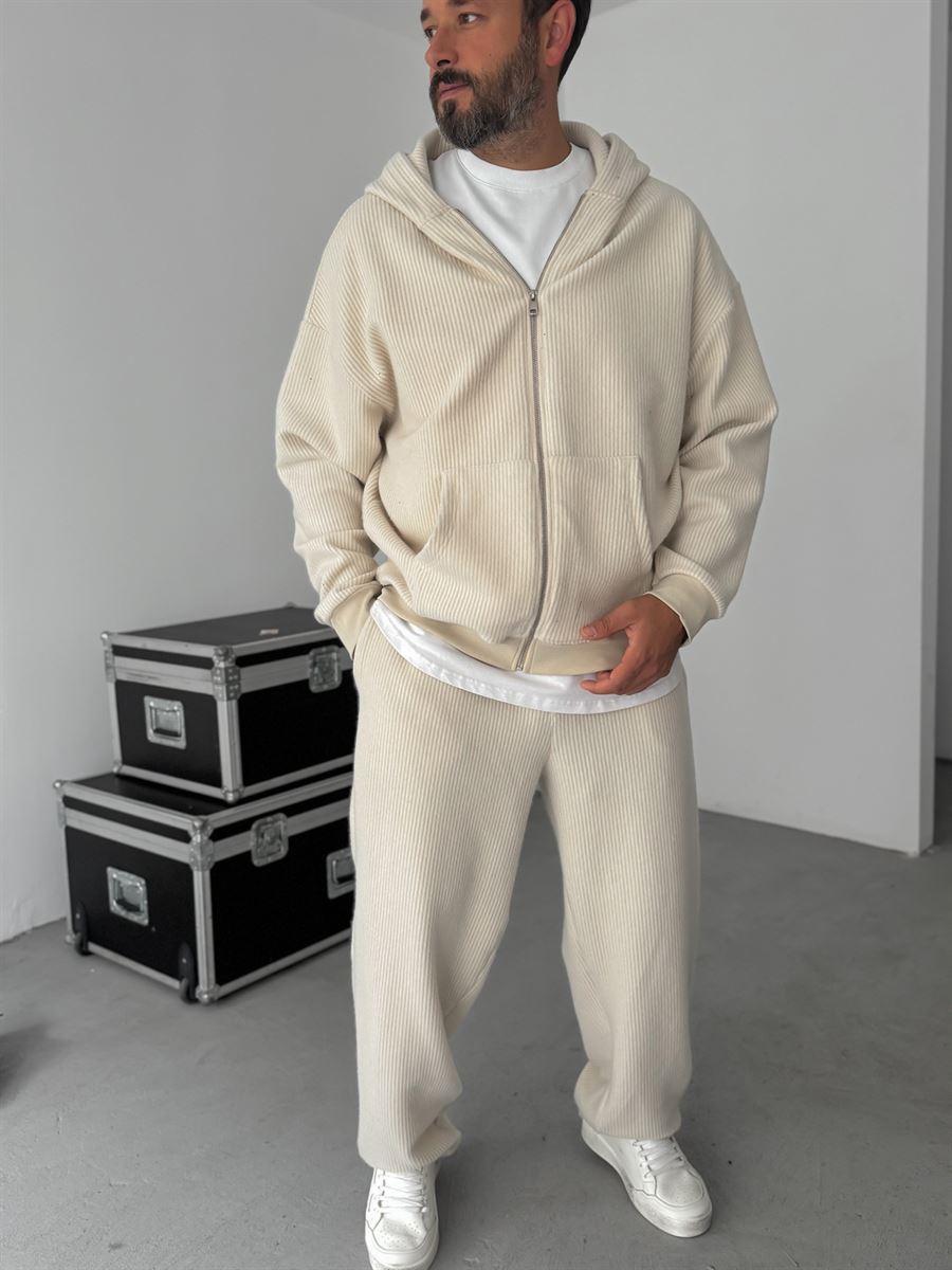 Jacquard Hooded Sweatshirt