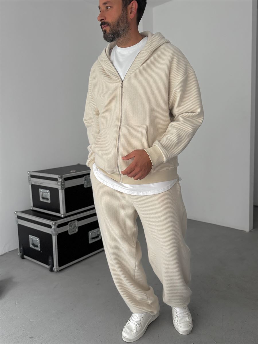 Jacquard Hooded Sweatshirt