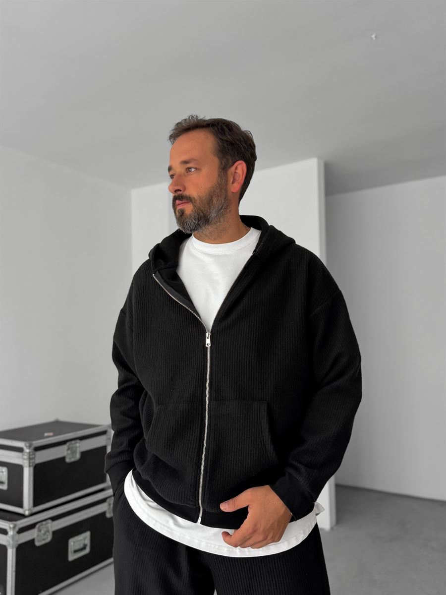 Jacquard Hooded Sweatshirt