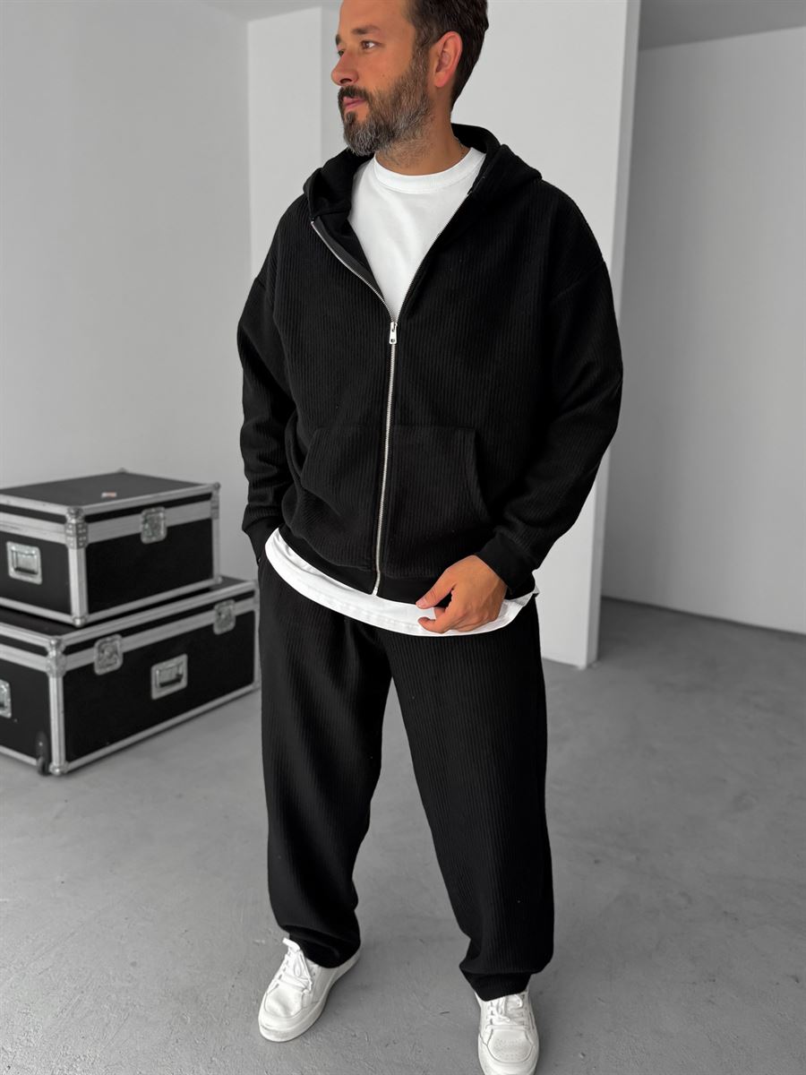 Jacquard Hooded Sweatshirt
