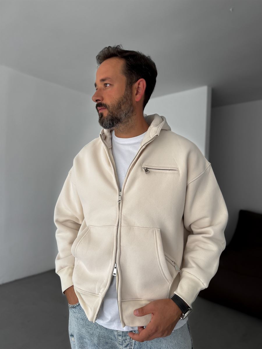 Zipped Pocket Hooded Sweatshirt