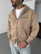 Zipped Pocket Hooded Sweatshirt