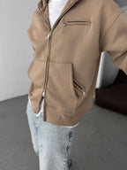 Zipped Pocket Hooded Sweatshirt