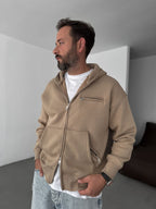 Zipped Pocket Hooded Sweatshirt