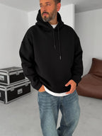 BB Embroidered Hooded Oversize Sweatshirt