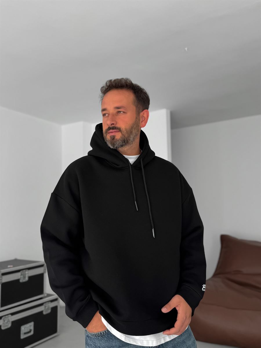 BB Embroidered Hooded Oversize Sweatshirt