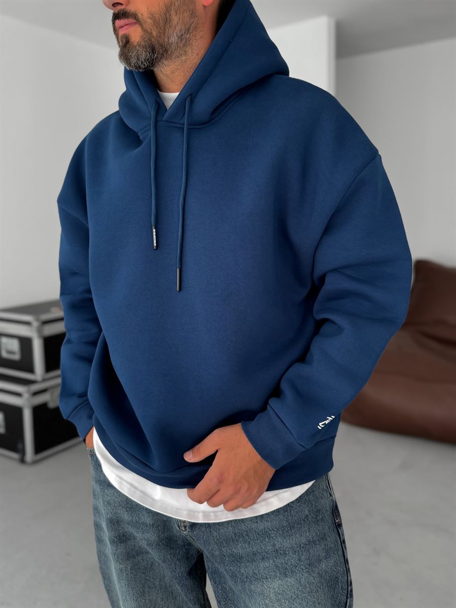 BB Embroidered Hooded Oversize Sweatshirt