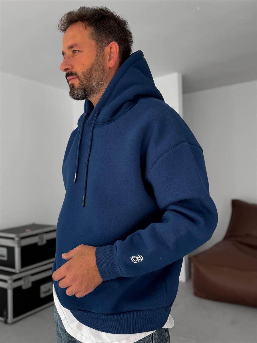 BB Embroidered Hooded Oversize Sweatshirt