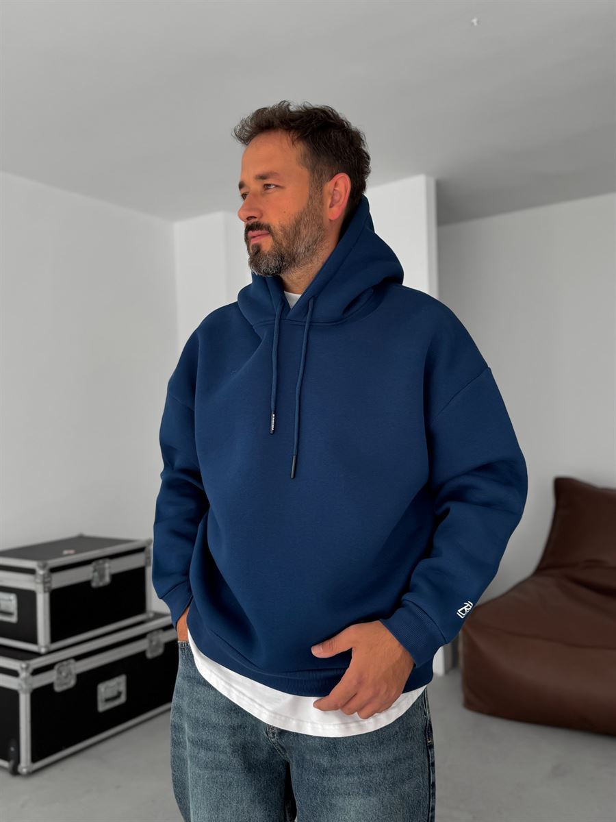 BB Embroidered Hooded Oversize Sweatshirt