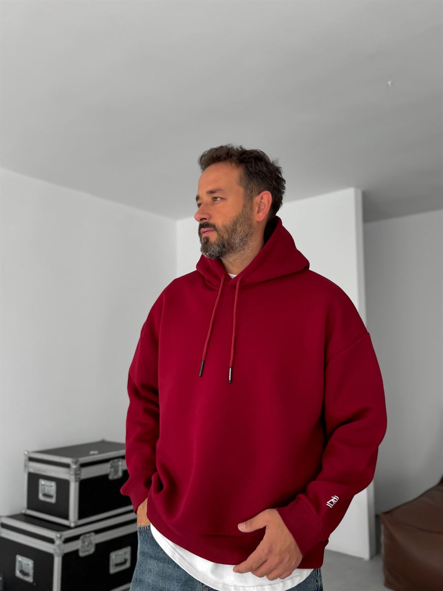 BB Embroidered Hooded Oversize Sweatshirt