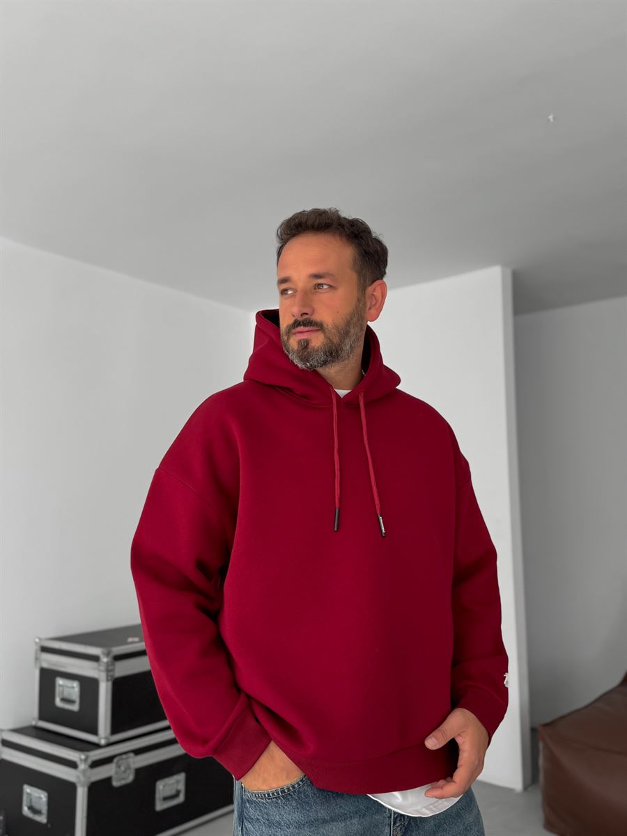 BB Embroidered Hooded Oversize Sweatshirt