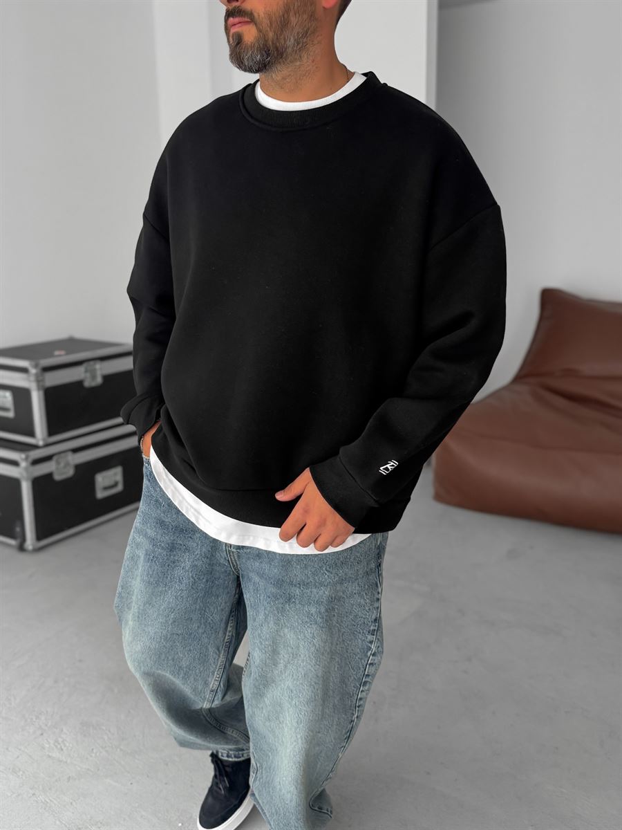 BB Embroidered Basic Oversize Sweatshirt