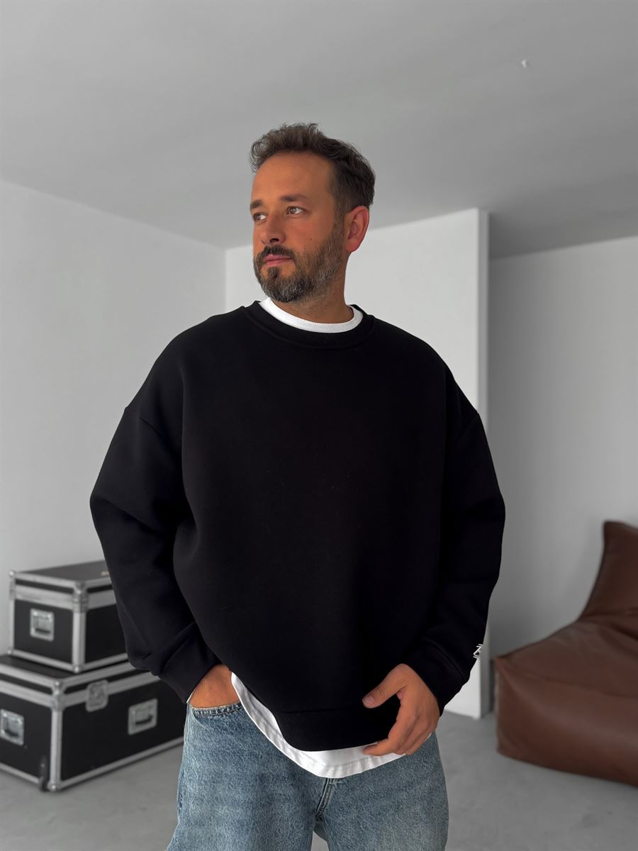 BB Embroidered Basic Oversize Sweatshirt