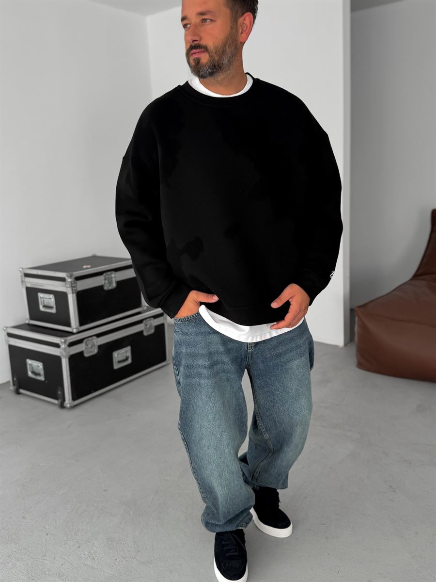 BB Embroidered Basic Oversize Sweatshirt