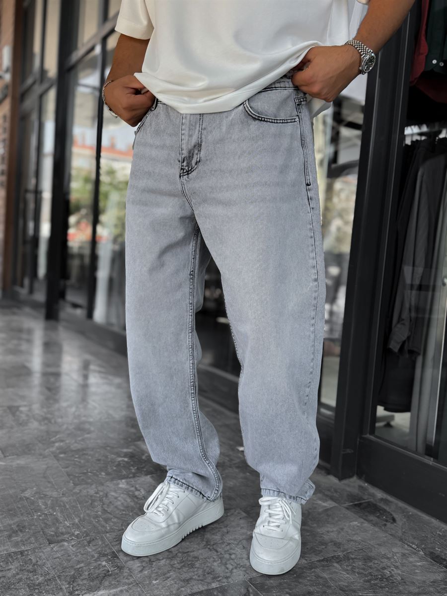 Light Grey Effect Baggy Jeans DF-3472-73-74-76