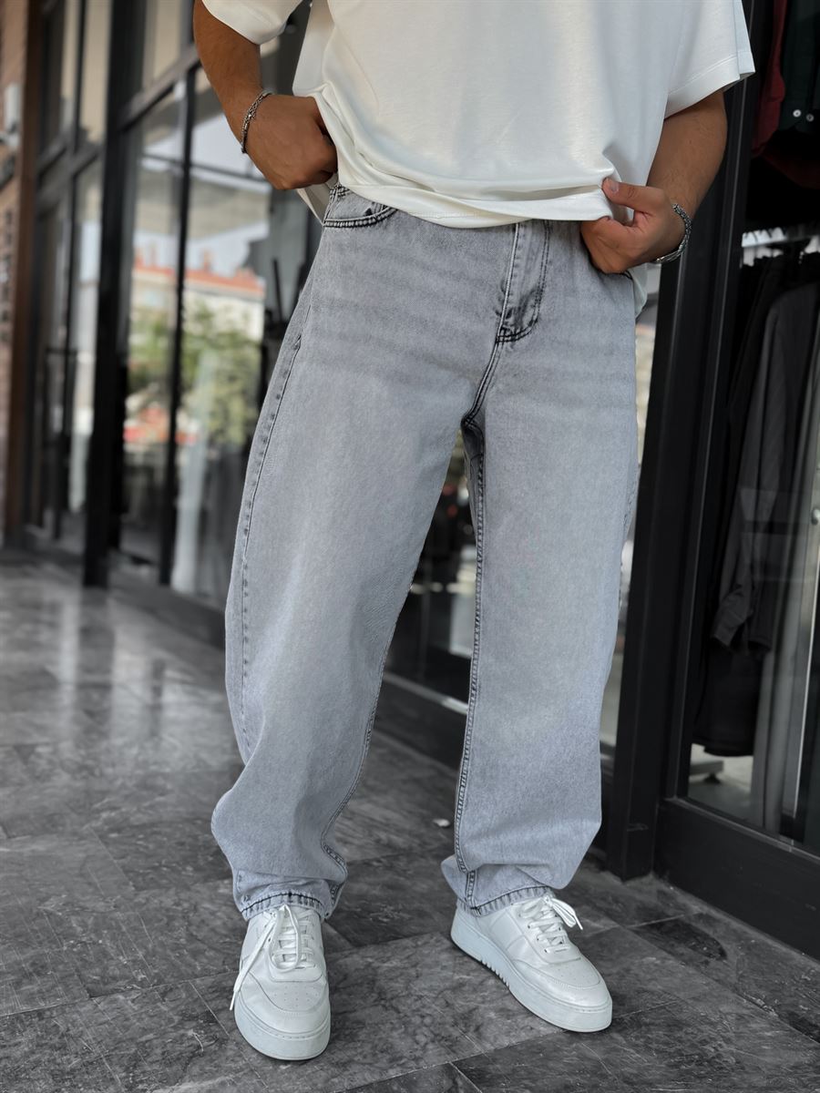 Light Grey Effect Baggy Jeans DF-3472-73-74-76