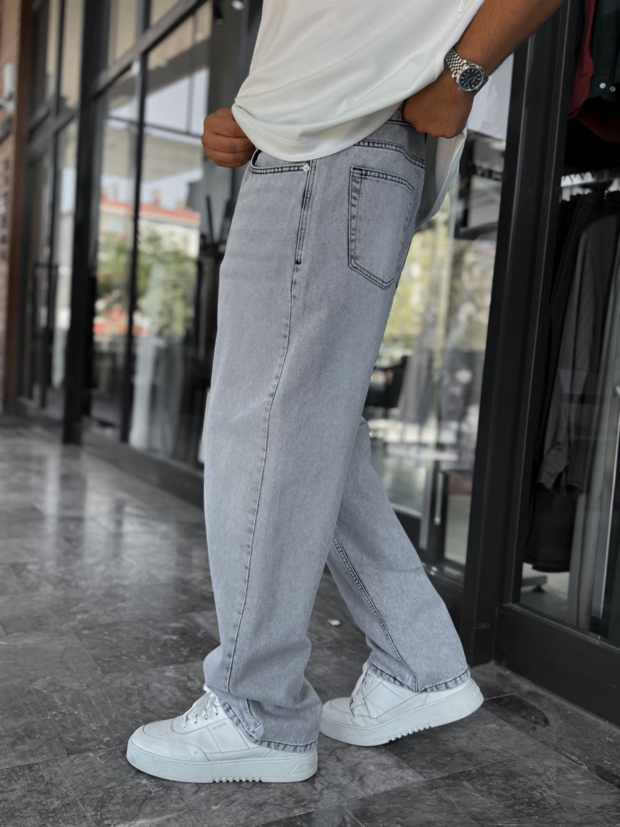 Light Grey Effect Baggy Jeans DF-3472-73-74-76