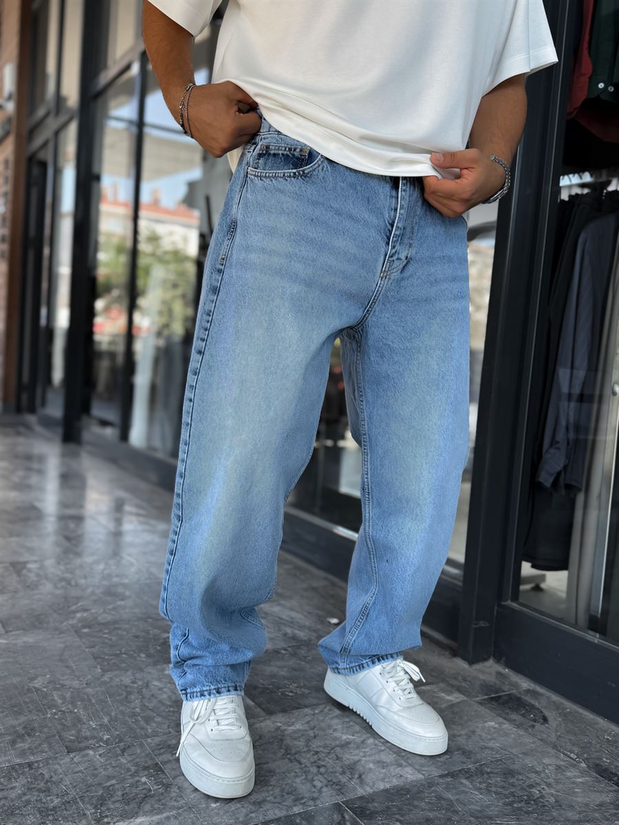Ice Blue Effect Baggy Jeans DF-3472-73-74-76