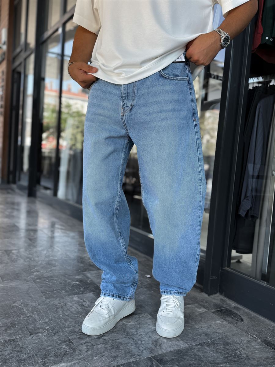Ice Blue Effect Baggy Jeans DF-3472-73-74-76