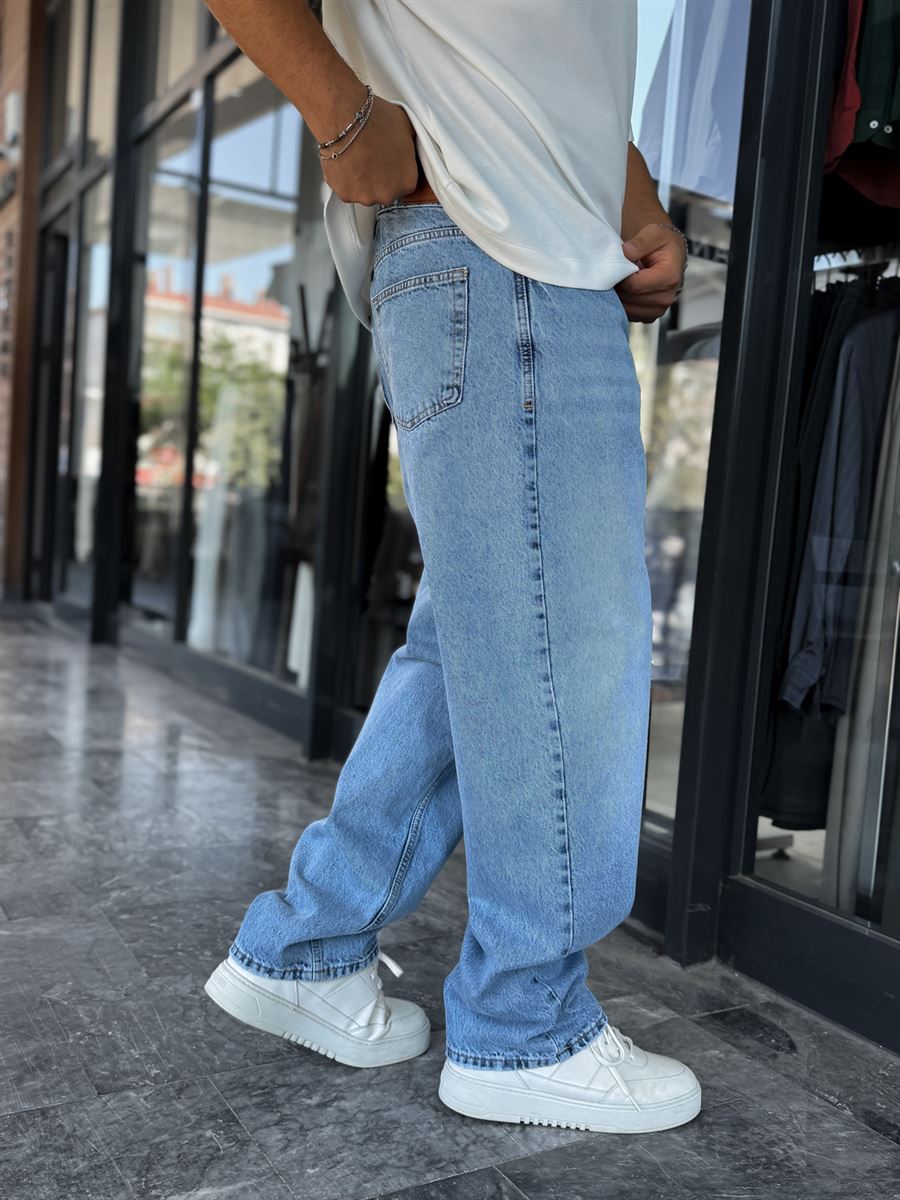 Ice Blue Effect Baggy Jeans DF-3472-73-74-76