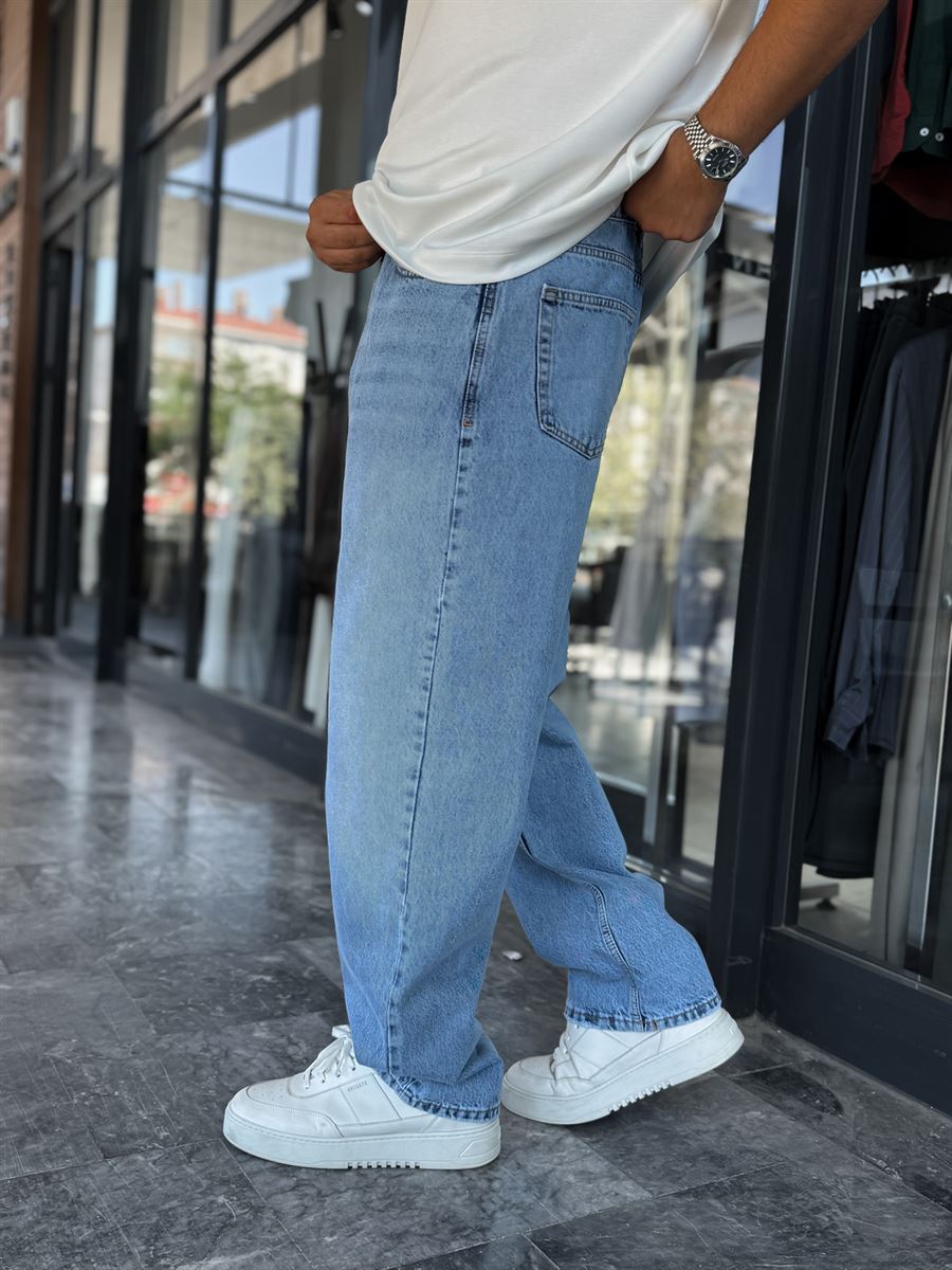 Ice Blue Effect Baggy Jeans DF-3472-73-74-76