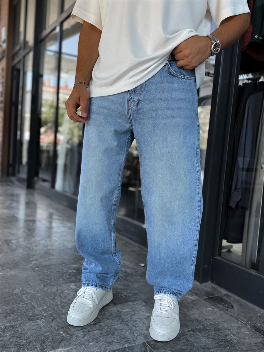 Ice Blue Effect Baggy Jeans DF-3472-73-74-76