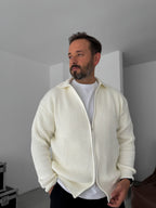 Zipped Knitwear Sweatshirt
