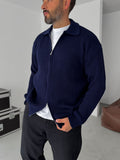 Zipped Knitwear Sweatshirt