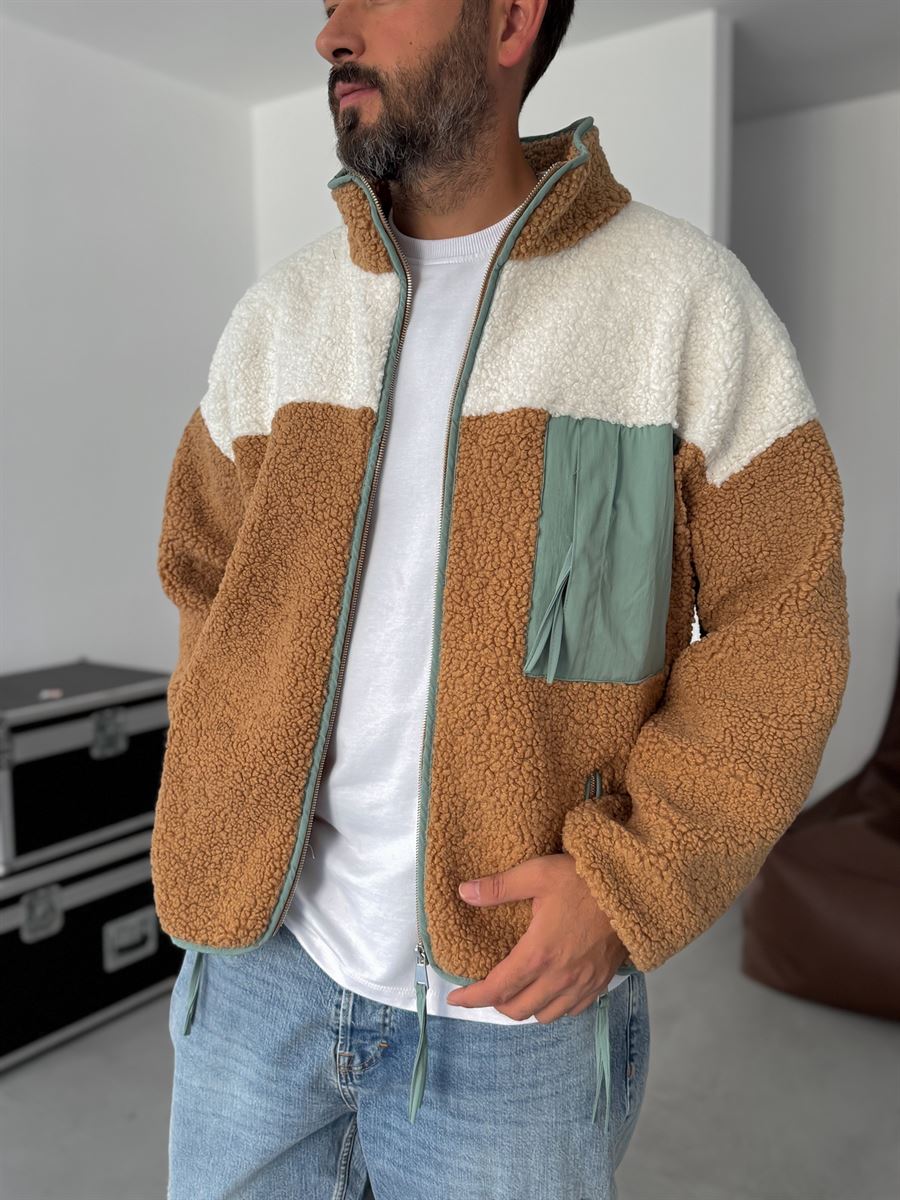 Side Pocket Zipped Plush Jacket