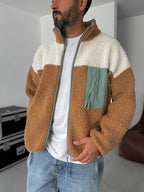 Side Pocket Zipped Plush Jacket