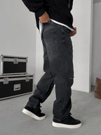 Knee Stitched Distressed Baggy Jean