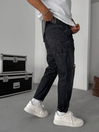 Distressed Patchwork Boyfriend Jean