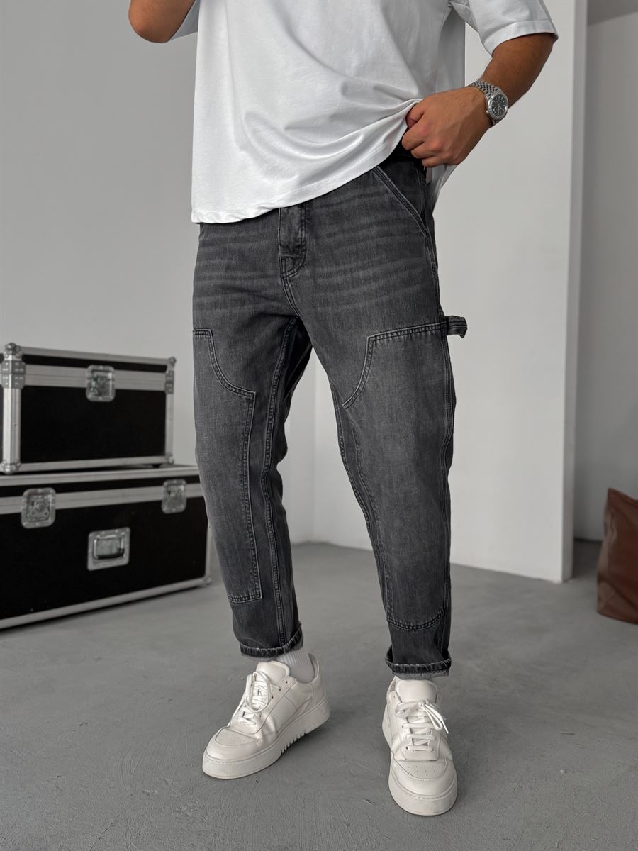 Patchwork Washed Boyfriend Jean